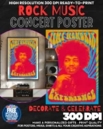 Jimi Hendrix 5 Music Rock Concert Poster Wall Art