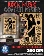Joan Jett 2 Music Rock Concert Poster Wall Art