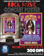 John Lennon 1 Music Rock Concert Poster Wall Art