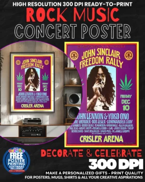 John Lennon 1 Music Rock Concert Poster Wall Art