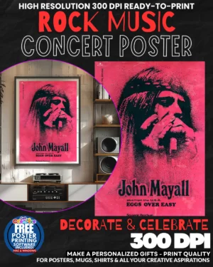 John Mayall 1 Music Rock Concert Poster Wall Art