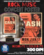 Johnny Cash 1 Music Rock Concert Poster Wall Art