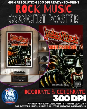 Judas Priest 3 Music Rock Concert Poster Wall Art