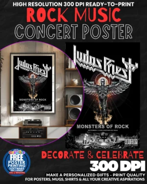Judas Priest 4 Music Rock Concert Poster Wall Art