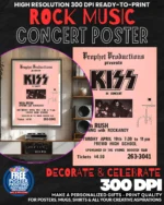 Kiss 8 Music Rock Concert Poster Wall Art