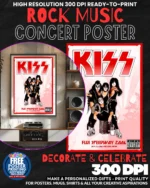 Kiss 6 Music Rock Concert Poster Wall Art