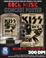 Kiss 7 Music Rock Concert Poster Wall Art
