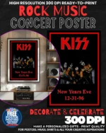 Kiss 9 Music Rock Concert Poster Wall Art