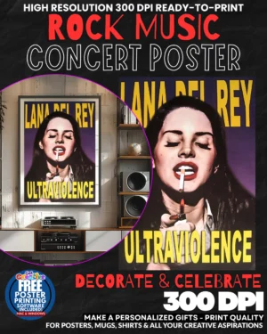 Lana Del Rey 1 Music Rock Concert Poster Wall Art