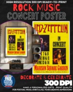 Led Zeppelin 1 Music Rock Concert Poster Wall Art