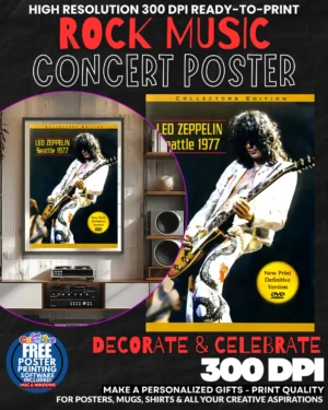 Led Zeppelin 3 Music Rock Concert Poster Wall Art