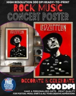 Led Zeppelin 5 Music Rock Concert Poster Wall Art