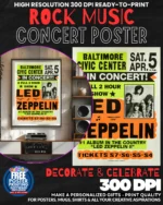 Led Zeppelin 7 Music Rock Concert Poster Wall Art