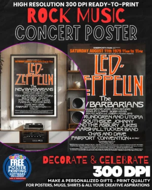 Led Zeppelin 11 Music Rock Concert Poster Wall Art