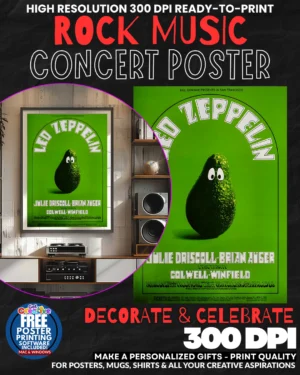 Led Zeppelin 12 Music Rock Concert Poster Wall Art