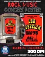 Led Zeppelin 14 Music Rock Concert Poster Wall Art