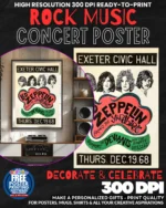 Led Zeppellin 6 Music Rock Concert Poster Wall Art