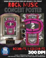 Leon Russell Miles Davis Music Rock Concert Poster Wall Art