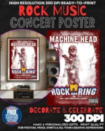 Machine Head 1 Music Rock Concert Poster Wall Art
