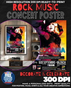 Madonna 1 Music Rock Concert Poster Wall Art