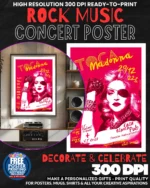 Madonna 3 Music Rock Concert Poster Wall Art