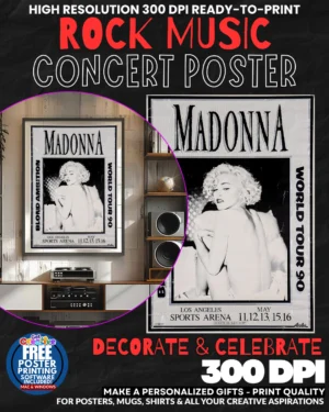 Madonna 4 Music Rock Concert Poster Wall Art