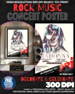 Madonna 5 Music Rock Concert Poster Wall Art