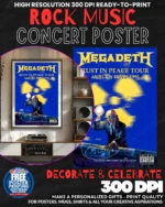 Megadeth 4 Music Rock Concert Poster Wall Art