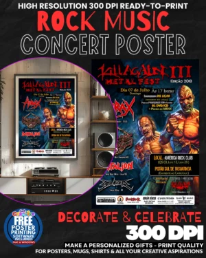 Metalfest Music Rock Concert Poster Wall Art