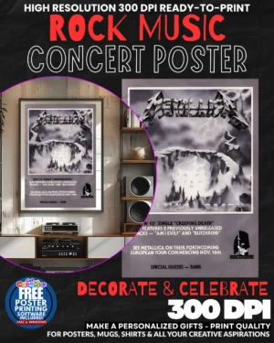 Metallica 3 Music Rock Concert Poster Wall Art