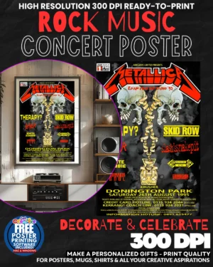 Metallica 5 Music Rock Concert Poster Wall Art