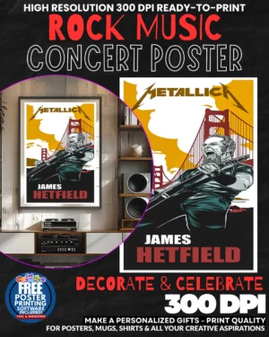 Metallica 6 Music Rock Concert Poster Wall Art