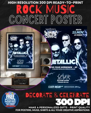 Metallica 12 Music Rock Concert Poster Wall Art