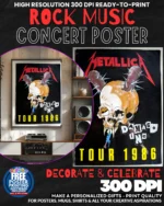 Metallica 15 Music Rock Concert Poster Wall Art