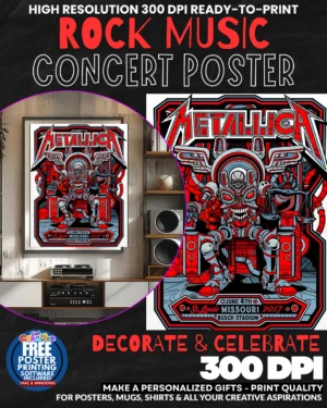 Metallica 22 Music Rock Concert Poster Wall Art