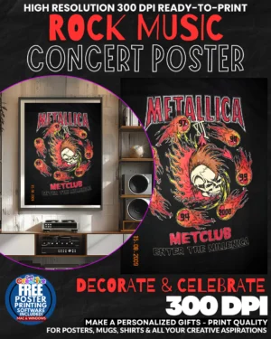 Metallica 28 Music Rock Concert Poster Wall Art