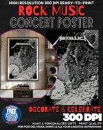 Metallica 30 Music Rock Concert Poster Wall Art