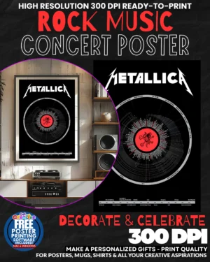 Metallica 33 Music Rock Concert Poster Wall Art