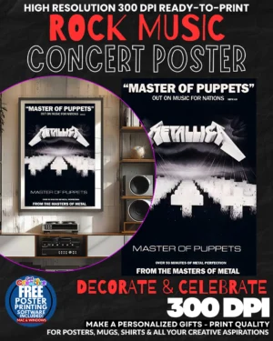 Metallica 34 Music Rock Concert Poster Wall Art
