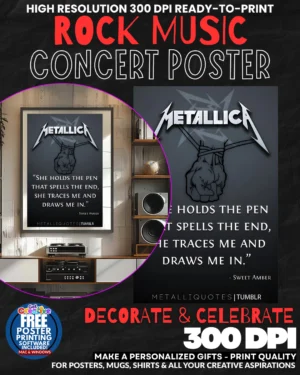 Metallica 36 Music Rock Concert Poster Wall Art