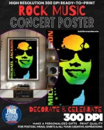 Michael Jackson 2 Music Rock Concert Poster Wall Art