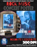 Mick Jagger 1 Music Rock Concert Poster Wall Art