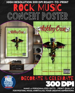 Motley Crue 1 Music Rock Concert Poster Wall Art