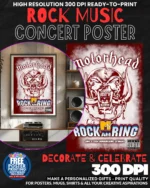 Motorhead 3 Music Rock Concert Poster Wall Art