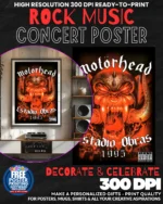 Motorhead 4 Music Rock Concert Poster Wall Art