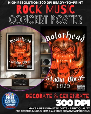 Motorhead 4 Music Rock Concert Poster Wall Art