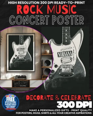 Nirvana 2 Music Rock Concert Poster Wall Art