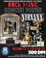 Nirvana 4 Music Rock Concert Poster Wall Art