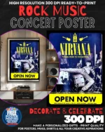 Nirvana 6 Music Rock Concert Poster Wall Art