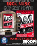 Nirvana 10 Music Rock Concert Poster Wall Art